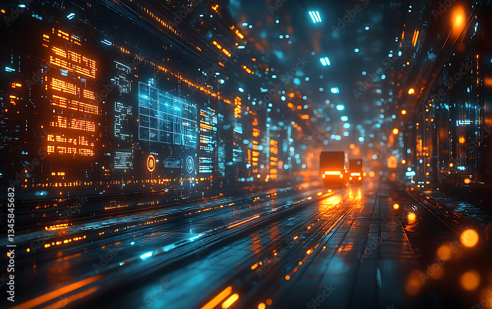 Futuristic Logistics Hub with Dynamic AI and Holographic Supply Chain
Futuristic Logistics Hub with Dynamic AI and Holographic Supply Chain
