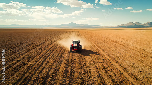 tractor on the field