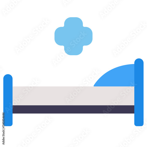 Hospital bed vector illustration