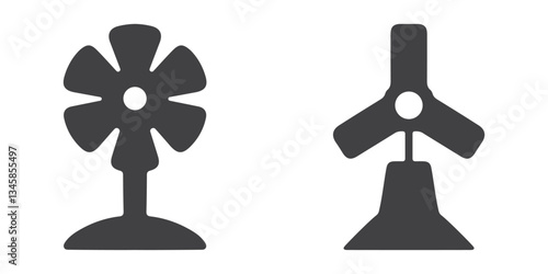 Fan Icons Silhouette Vector Set