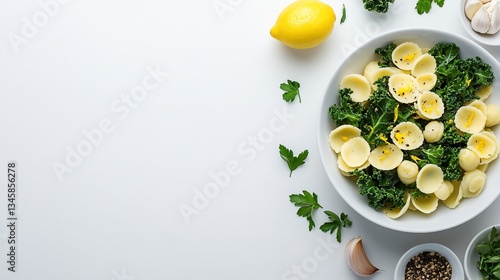Wallpaper Mural Lemon kale pasta dish, healthy & vibrant Torontodigital.ca
