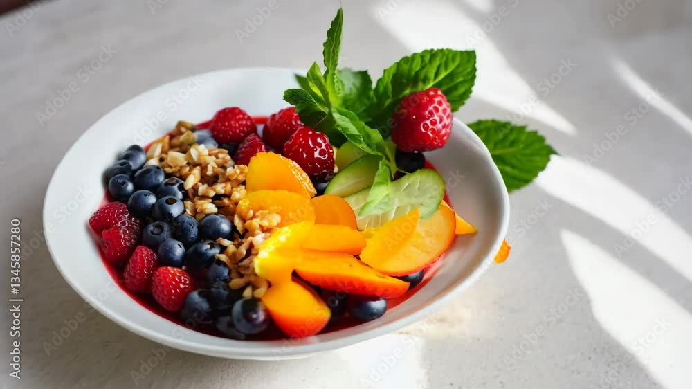 Healthy Breakfast Bowl Fresh Berries, Granola, and Yogurt for a Nutritious Start Healthy Breakfast Bowl Fresh Berries, Granola, and Yogurt for a Nutritious Start