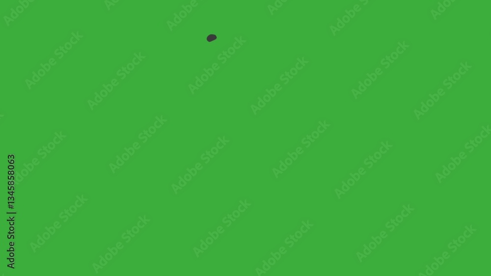 Animation cartoon video loop fire letter P on green screen background Animation cartoon video loop fire letter P on green screen background