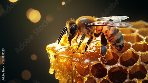 Honeycomb Bee Closeup
