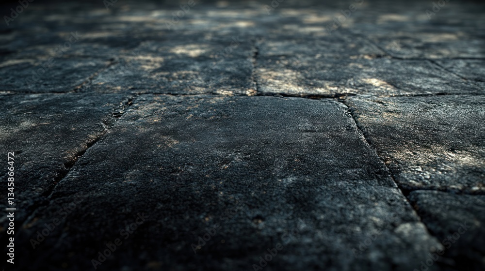 Dark Stone Pavement: A Textured Close-Up Dark Stone Pavement: A Textured Close-Up