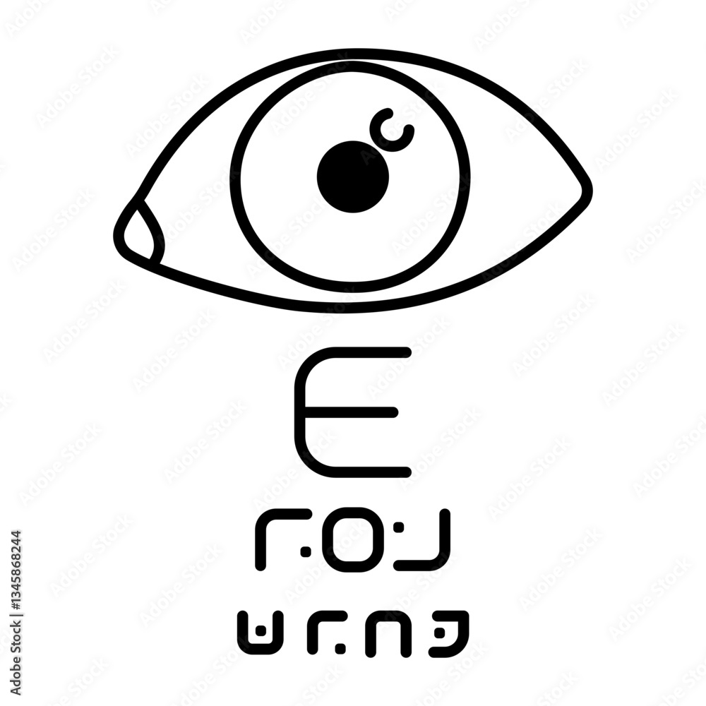 Obraz premium Eye test vector illustration