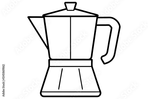 coffee maker line art silhouette vector illustration