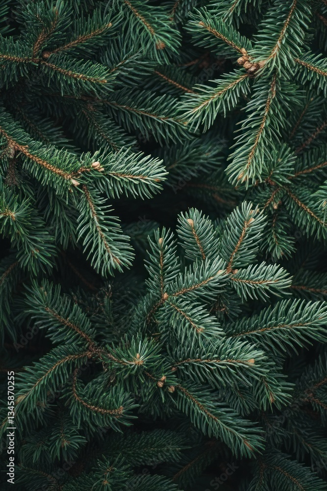 Close up of evergreen tree needles showing texture and color Close up of evergreen tree needles showing texture and color