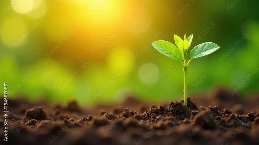 New Life Emerging in Warm Sunlight A Young Sprout Reaching for the Golden Light, Growing in Rich Earth New Life Emerging in Warm Sunlight A Young Sprout Reaching for the Golden Light, Growing in Rich Earth
