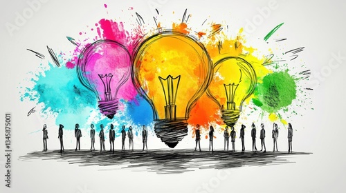 A marketing team brainstorming ideas, collaborative effort, creative thinking