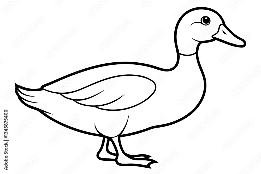 duck line art silhouette vector illustration duck line art silhouette vector illustration