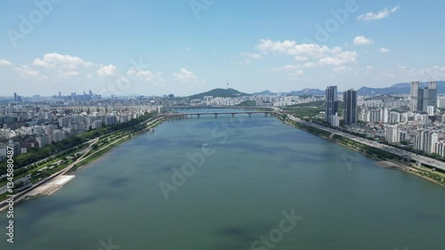 Wallpaper Mural Seoul Han River and Namsan View Torontodigital.ca