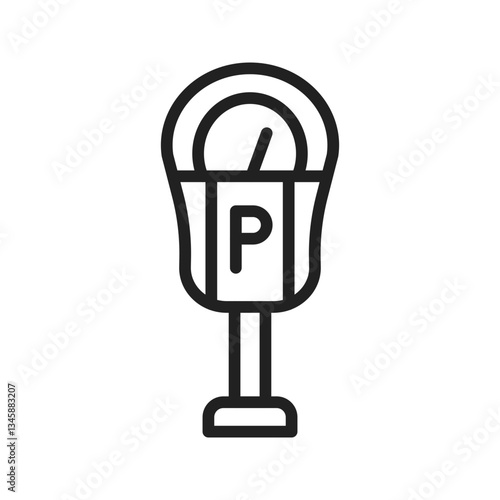 Parking Meter icon vector image. Suitable for mobile apps, web apps and print media.