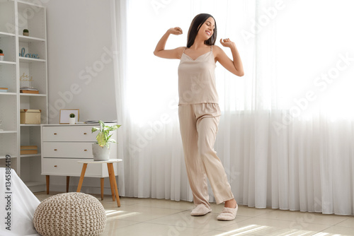 Morning of beautiful young ...