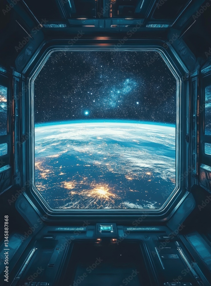 Space view from spacecraft Space view from spacecraft