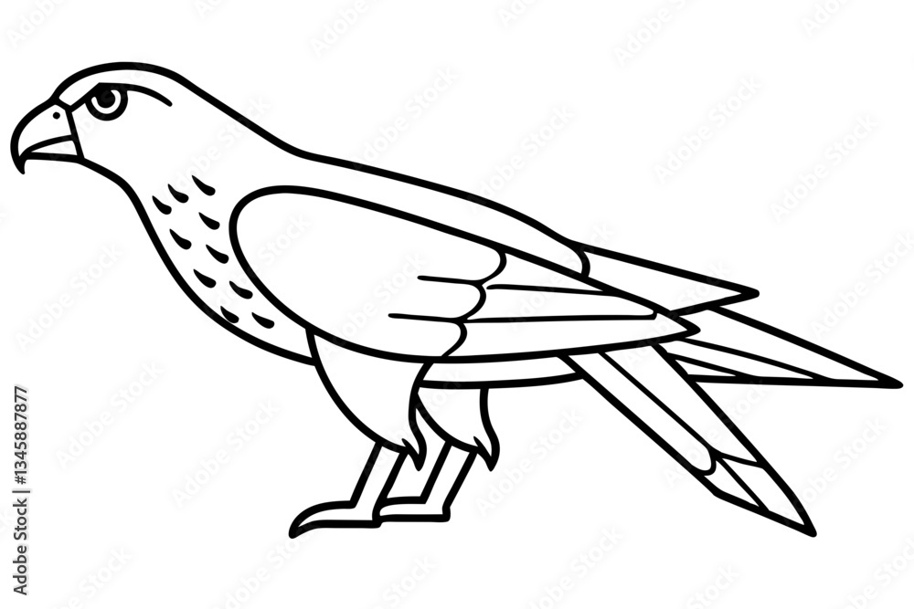 Fototapeta premium harrier line art silhouette vector illustration