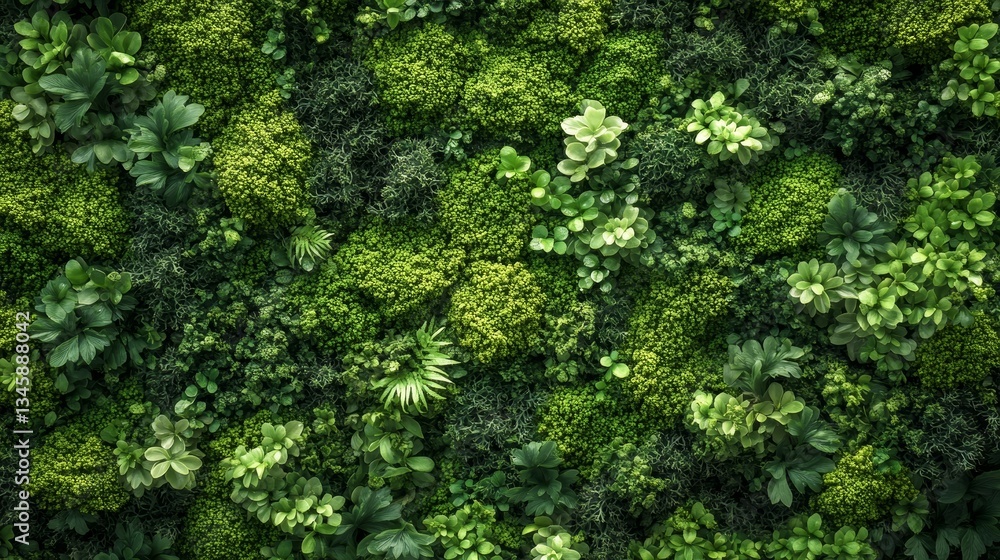 top view green moss background top view green moss background