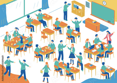 学校生活を楽しむ生徒たち