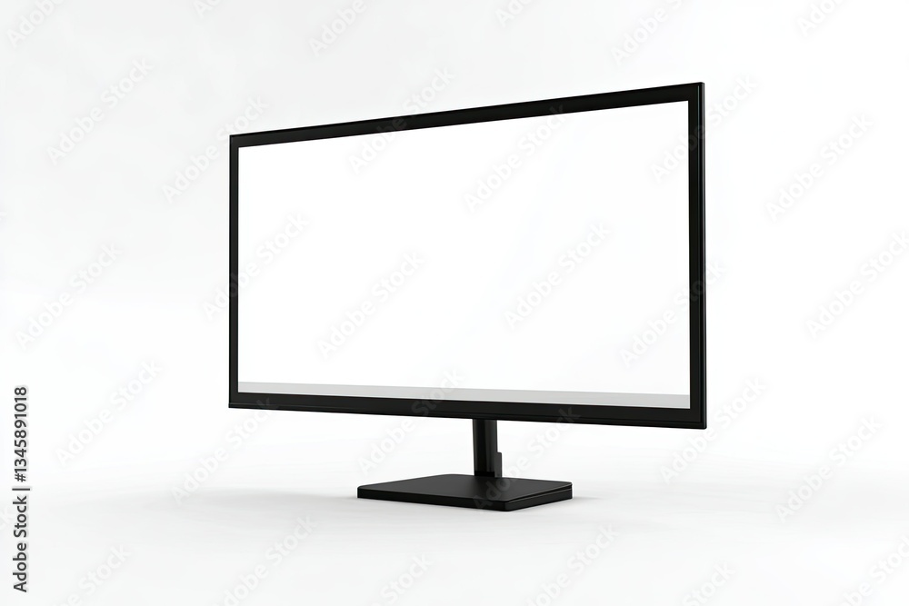 High Definition Image of 3D Render of Monitor on White Background High Definition Image of 3D Render of Monitor on White Background