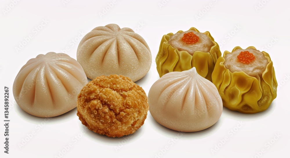 A Few Pieces of Dim Sum Arranged- A Few Pieces of Dim Sum Arranged-