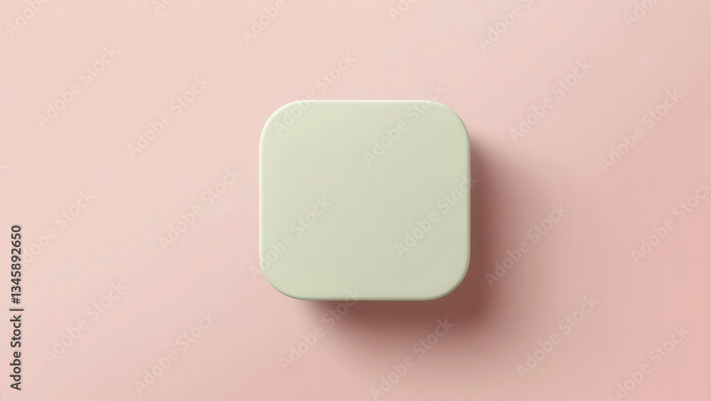Minimalistic square object on a soft pink background. Minimalistic square object on a soft pink background.