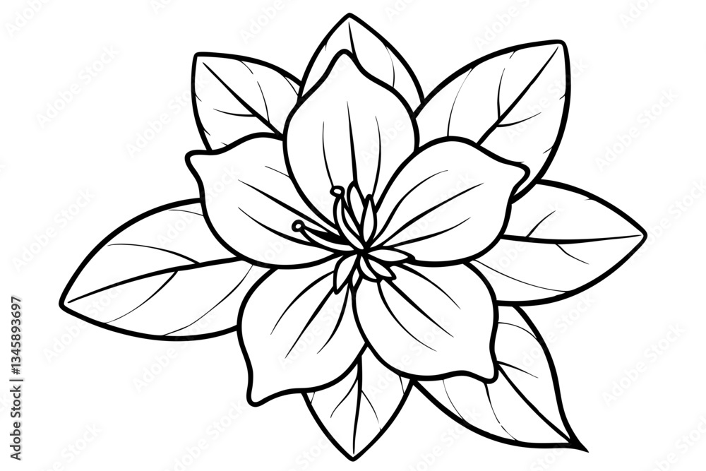 jasmine flower line art silhouette vector illustration jasmine flower line art silhouette vector illustration