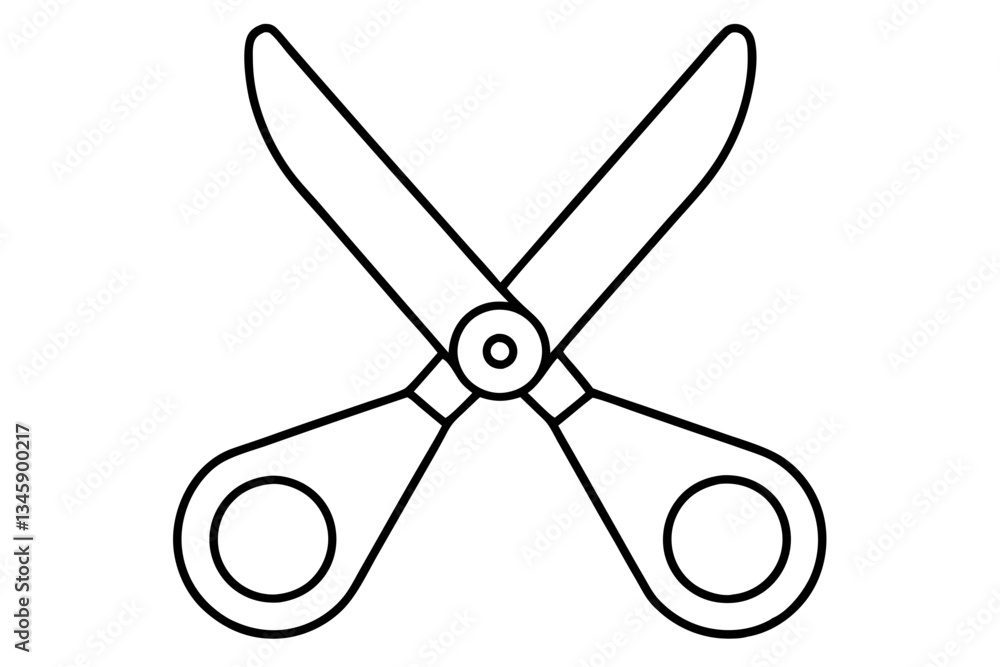 scissors line art silhouette vector illustration scissors line art silhouette vector illustration