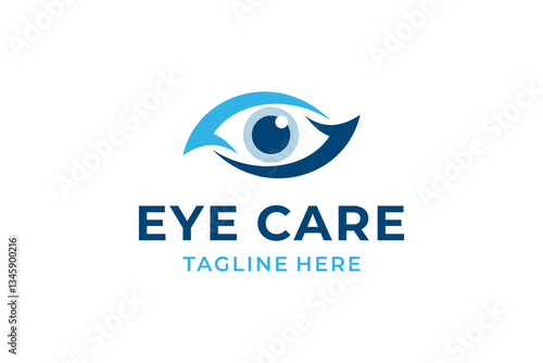 Eye Care Logo Design Template. Eye Care Clinic Logo Inspiration. Vision Care Logo Vector. Eye Icon.	