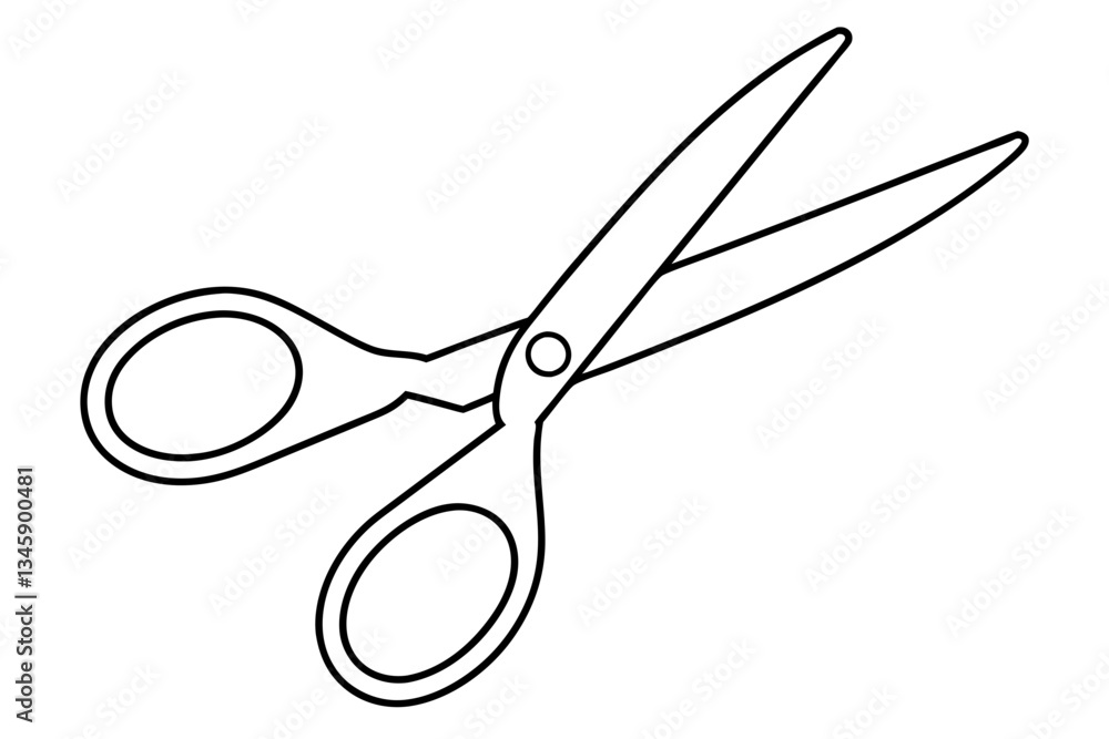 scissors line art silhouette vector illustration scissors line art silhouette vector illustration