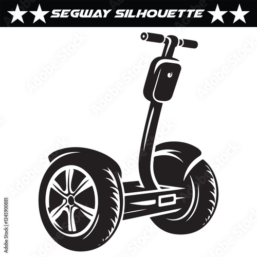 Segway silhouette isolated on a white background
