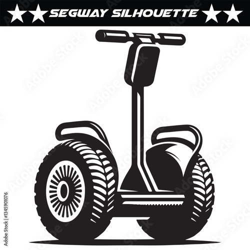 Segway silhouette isolated on a white background
