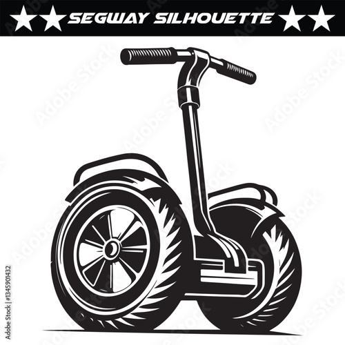 Segway silhouette isolated on a white background
