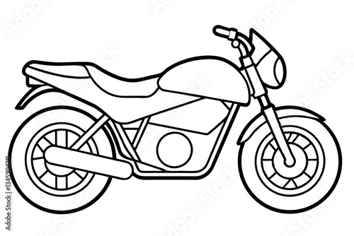 motor bike line art silhouette vector illustration