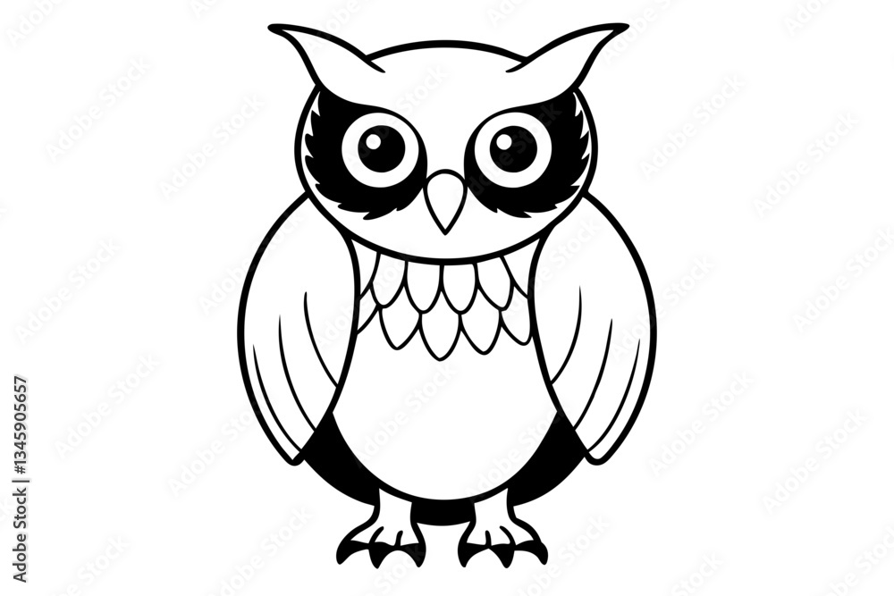 owl line art silhouette vector illustration owl line art silhouette vector illustration