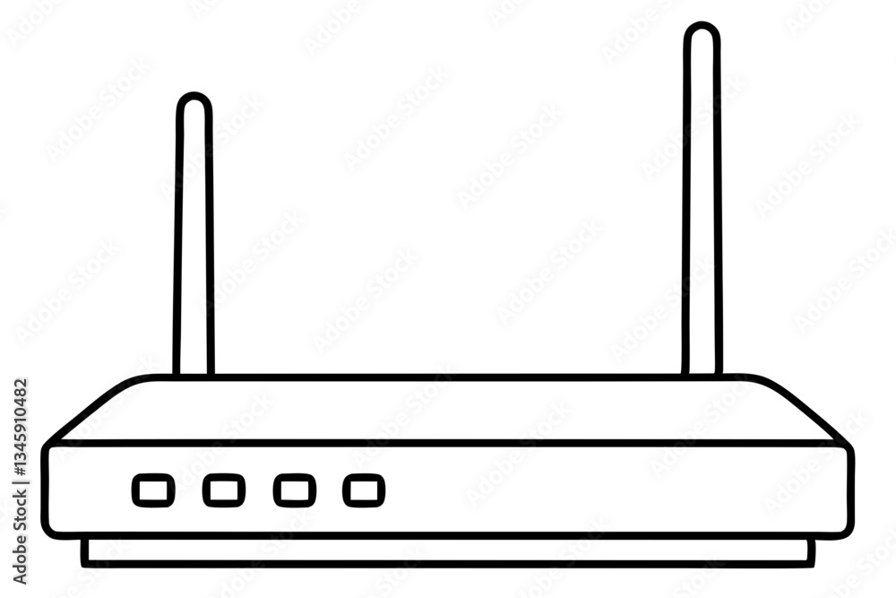 router line art silhouette vector illustration router line art silhouette vector illustration