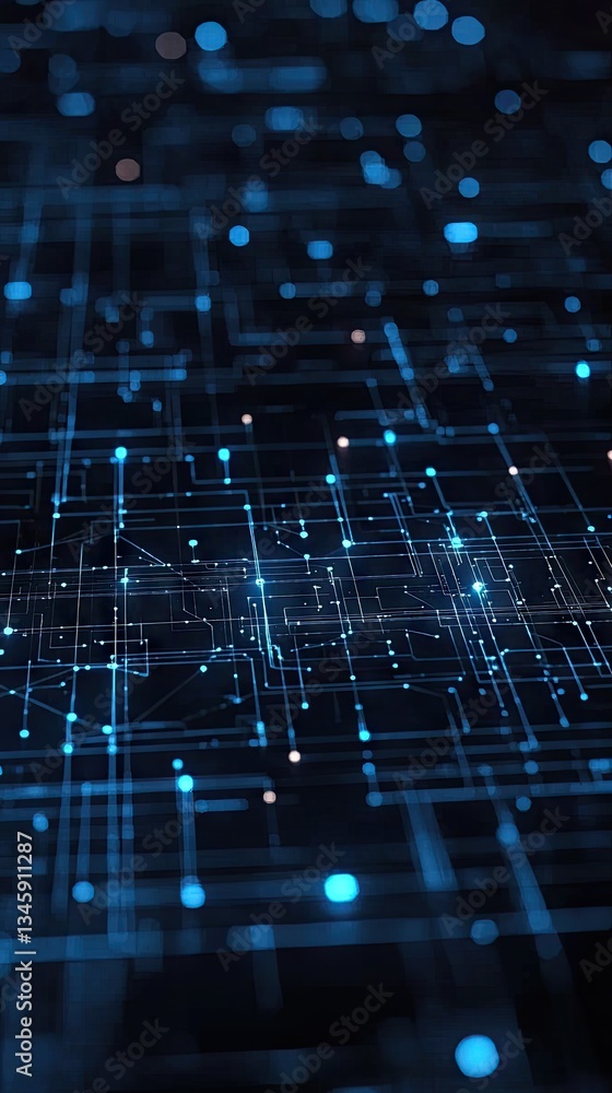 Abstract digital network data flow. Background glowing circuits. Use tech website banner Abstract digital network data flow. Background glowing circuits. Use tech website banner