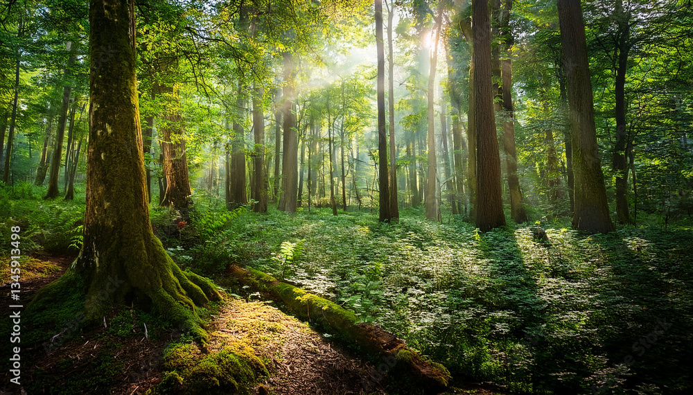 Obraz premium paysage de forêt