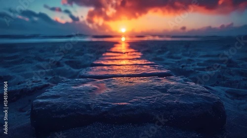 sunset over the sea