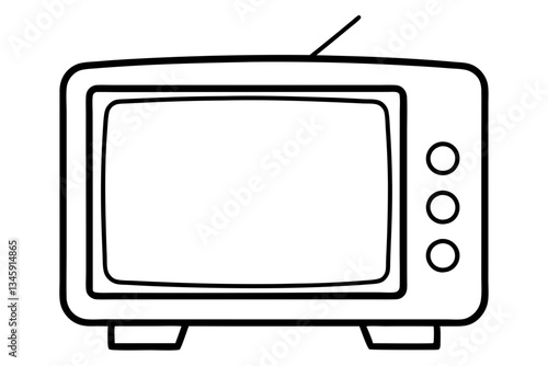 television line art silhouette vector illustration