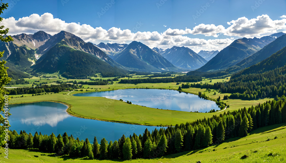 Paysage alpin idyllique