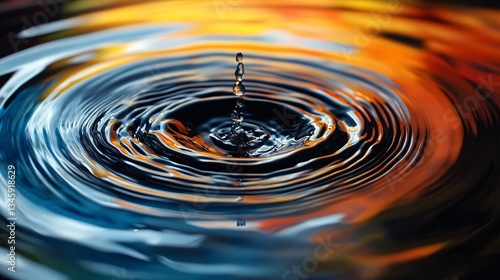 A bold paint ripple effect creating dynamic geometric illusions