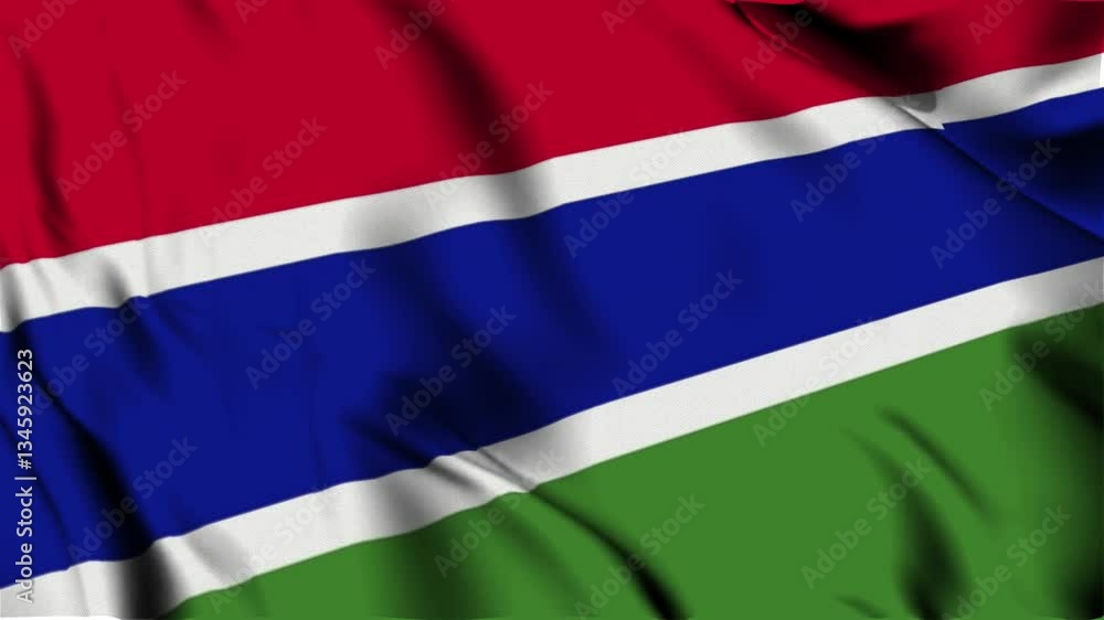 The National flag of Gambia, Gambia 3d flag, Flag of Gambia 3d waving Animation, Gambia waving 4K footage, close up flag for Independence day, 4K Resolution with Slow Motion. The National flag of Gambia, Gambia 3d flag, Flag of Gambia 3d waving Animation, Gambia waving 4K footage, close up flag for Independence day, 4K Resolution with Slow Motion.