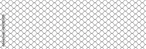Seamless Chain Link Fence Vector Texture - Wire Mesh Pattern. vector ilustration