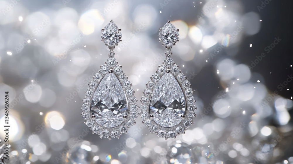 Exquisite diamond earrings sparkle with incredible brilliance and beautiful design