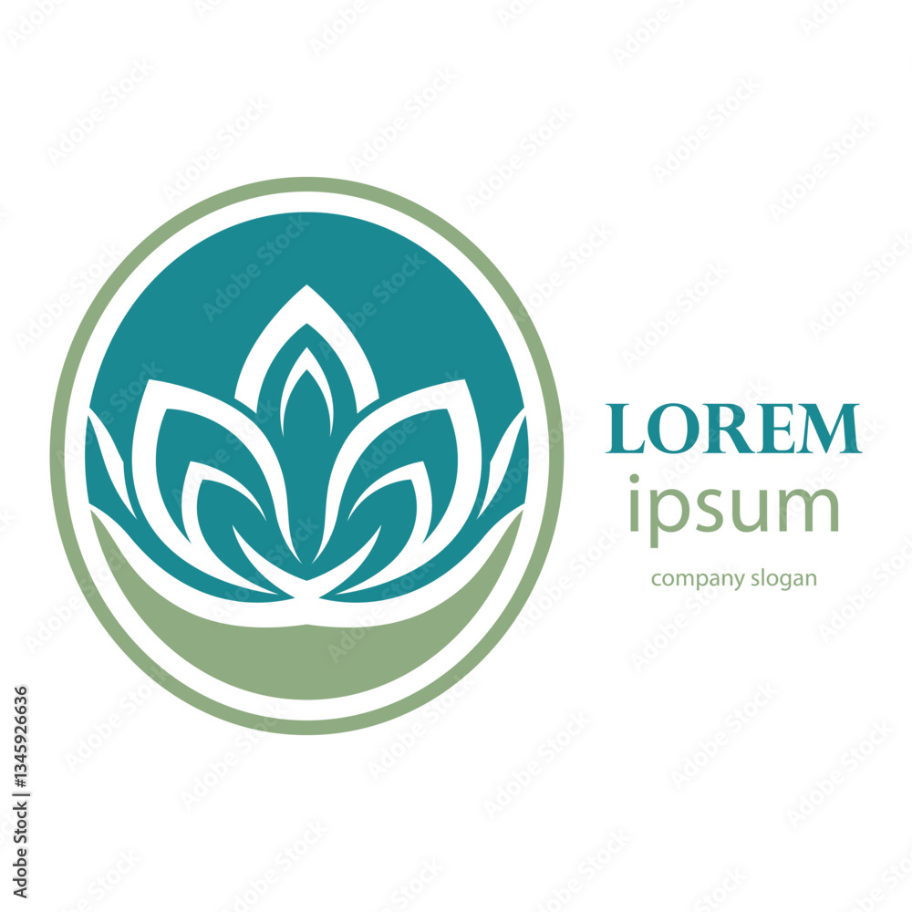 Elegant and beautiful blooming flower logo illustration Elegant and beautiful blooming flower logo illustration
