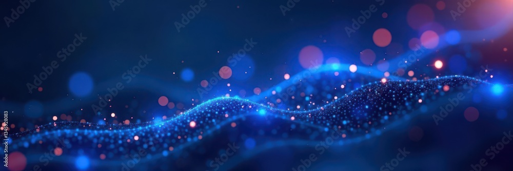 Abstract blue lines, glowing particles, tech backdrop, reality, internet, innovation Abstract blue lines, glowing particles, tech backdrop, reality, internet, innovation