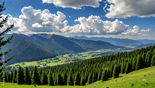 Obraz na płótnie Le paysage montagneux idyllique w salonie