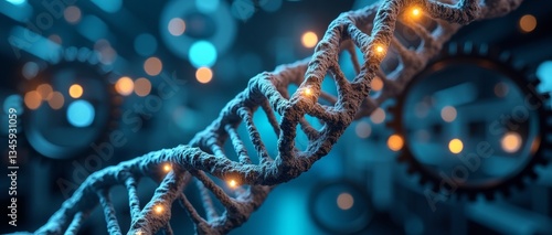 A twisted ladder-like molecule containing genetic instructions