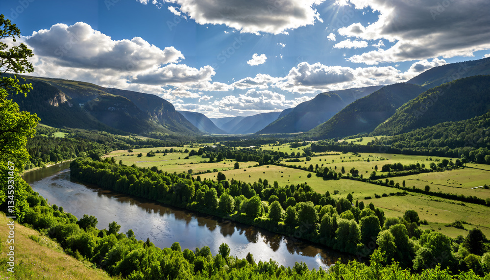Le paysage champêtre idyllique