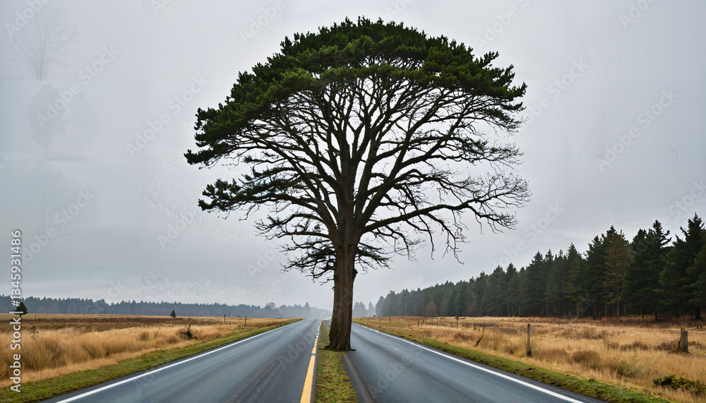 Le grand arbre solitaire